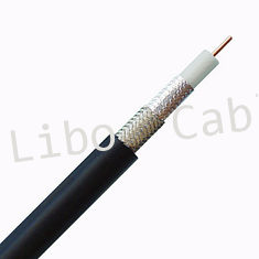 50 Ohm Cable CCTV Coaxial Cable , RG58 Braided Coaxial Cable With Solid Copper Inner Conductor